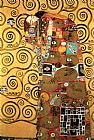 Gustav Klimt Canvas Paintings - Fulfillment,Stoclet Frieze I